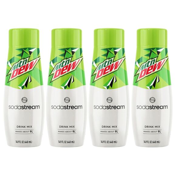 SodaStream Mountain Dew Soda Drink Mix For Soda Makers 4 14.9 Fl Oz Bottles - Picture 1 of 11